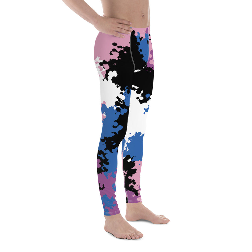 Genderfluid Pride Men's Leggings Yoga Pants- Camo all-over-print-mens-leggings-white-right-64cc3e43020e3