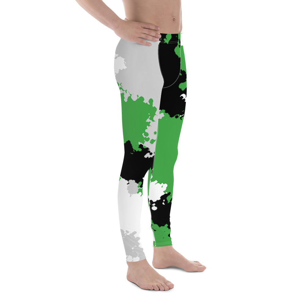 Demiromantic Pride Men's Leggings Yoga Pants in Camo all-over-print-mens-leggings-white-right-64cc4064c6b4a