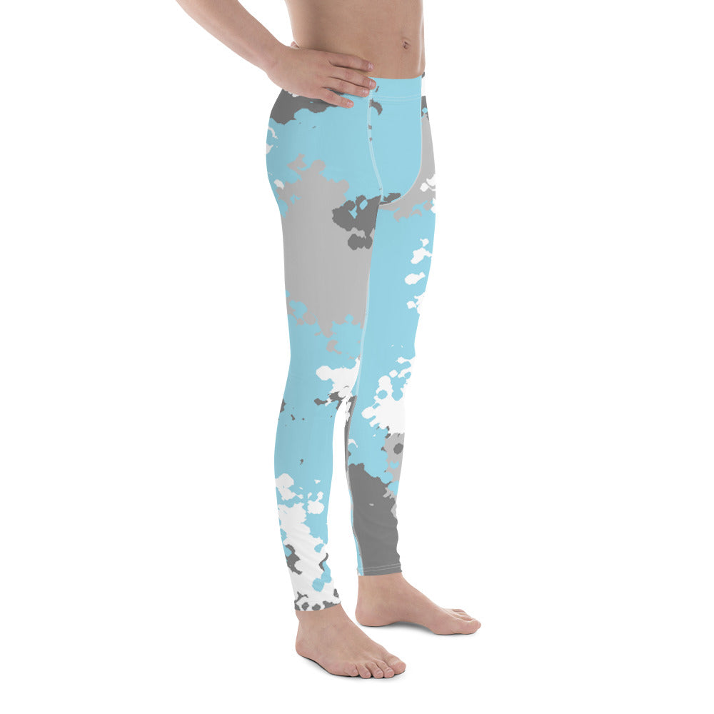 Demiboy Pride Men's Leggings Yoga Pants in Camo all-over-print-mens-leggings-white-right-64cc4166be802