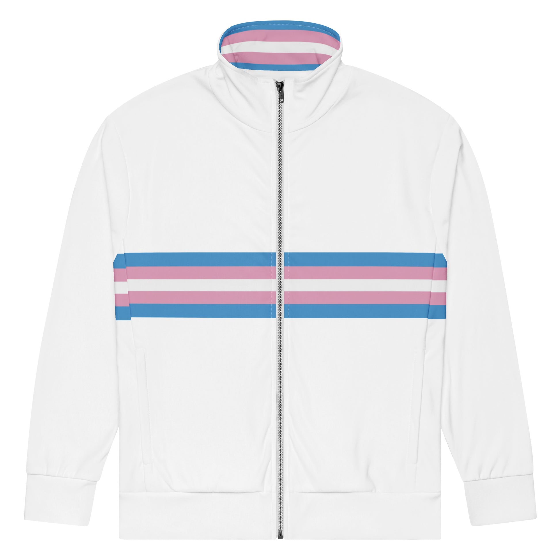 Transgender Trans Pride Unisex Track Jacket Transgender all-over-print-recycled-unisex-track-jacket-white-front-676dfbe744f95