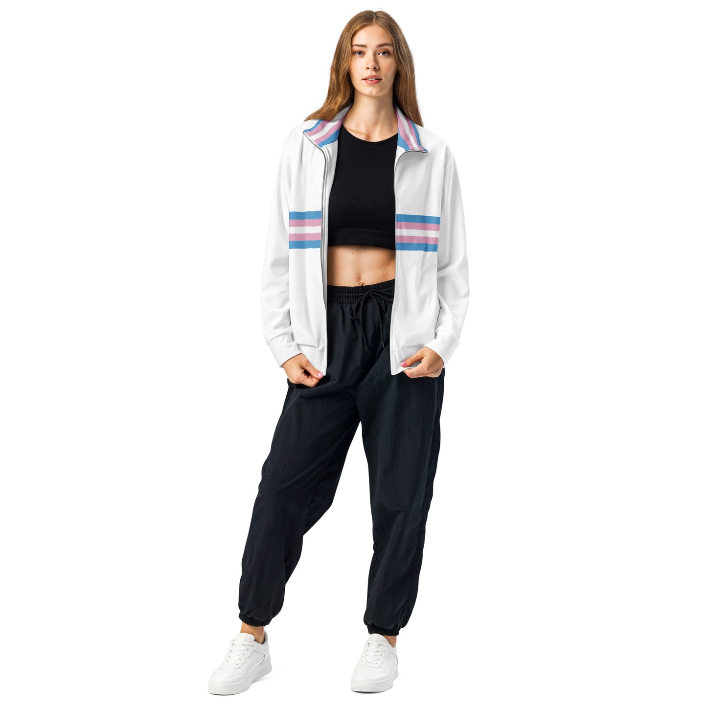 Transgender Trans Pride Unisex Track Jacket all-over-print-recycled-unisex-track-jacket-white-front-676dfbe7466b4