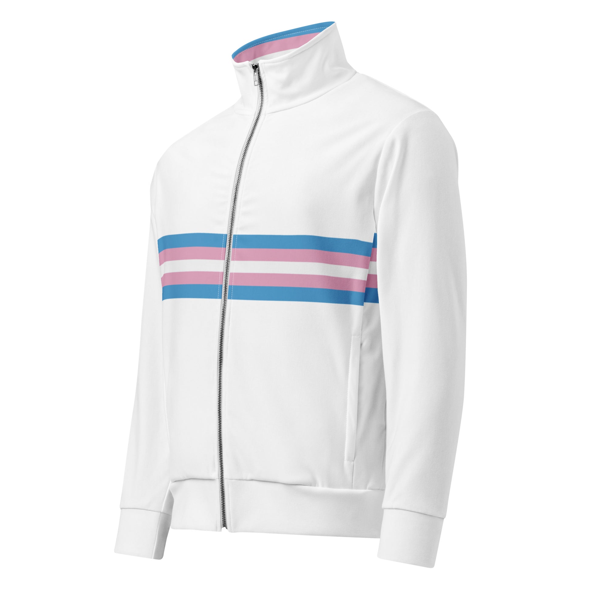 Transgender Trans Pride Unisex Track Jacket all-over-print-recycled-unisex-track-jacket-white-left-front-676dfbe7468d7