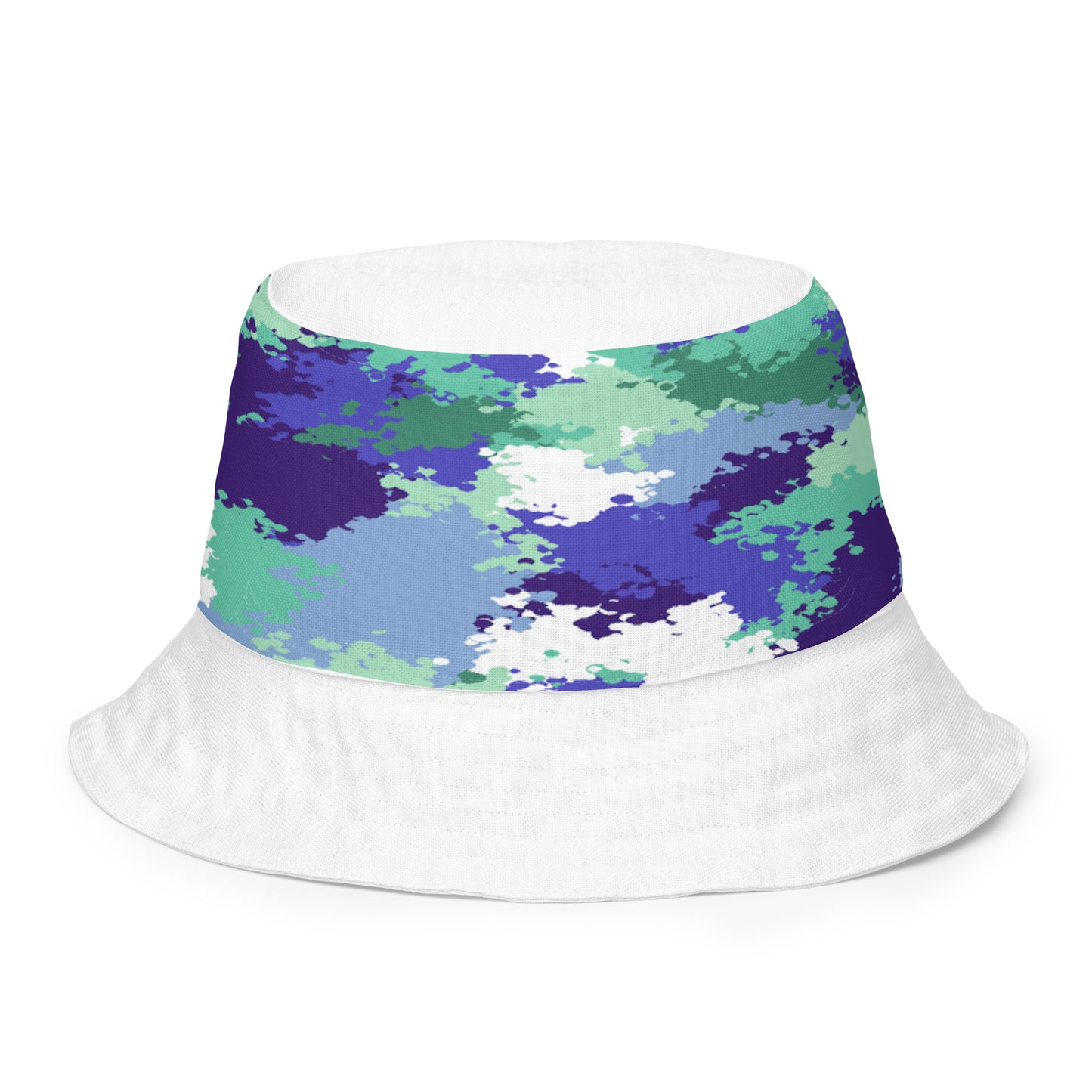 Gay MLM Vincian Pride Reversible Bucket Hat - Camo all-over-print-reversible-bucket-hat-white-back-inside-64c70977d9ef0