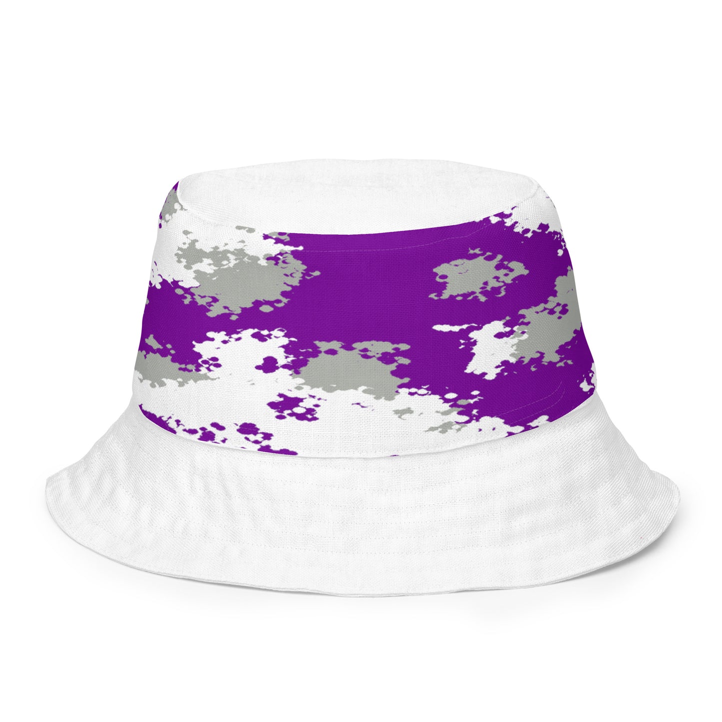 Greysexual Pride Reversible Bucket Hat - Camo all-over-print-reversible-bucket-hat-white-front-inside-64c7063c9ca4c