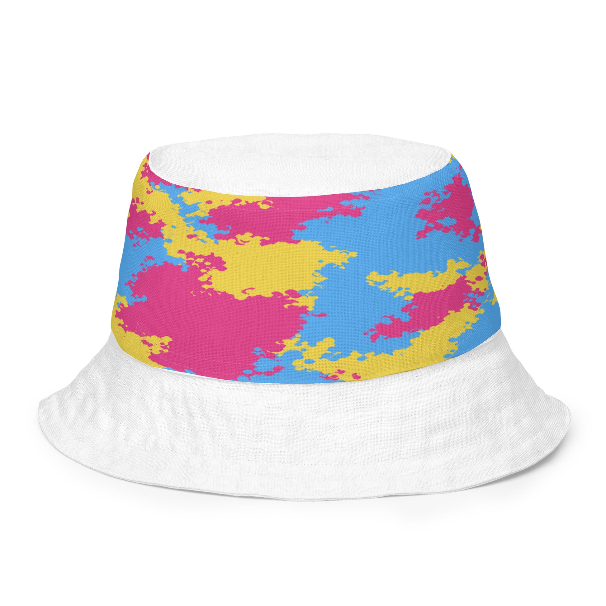 Pansexual Pan Pride Reversible Bucket Hat - Camouflage all-over-print-reversible-bucket-hat-white-front-inside-64c706847d839