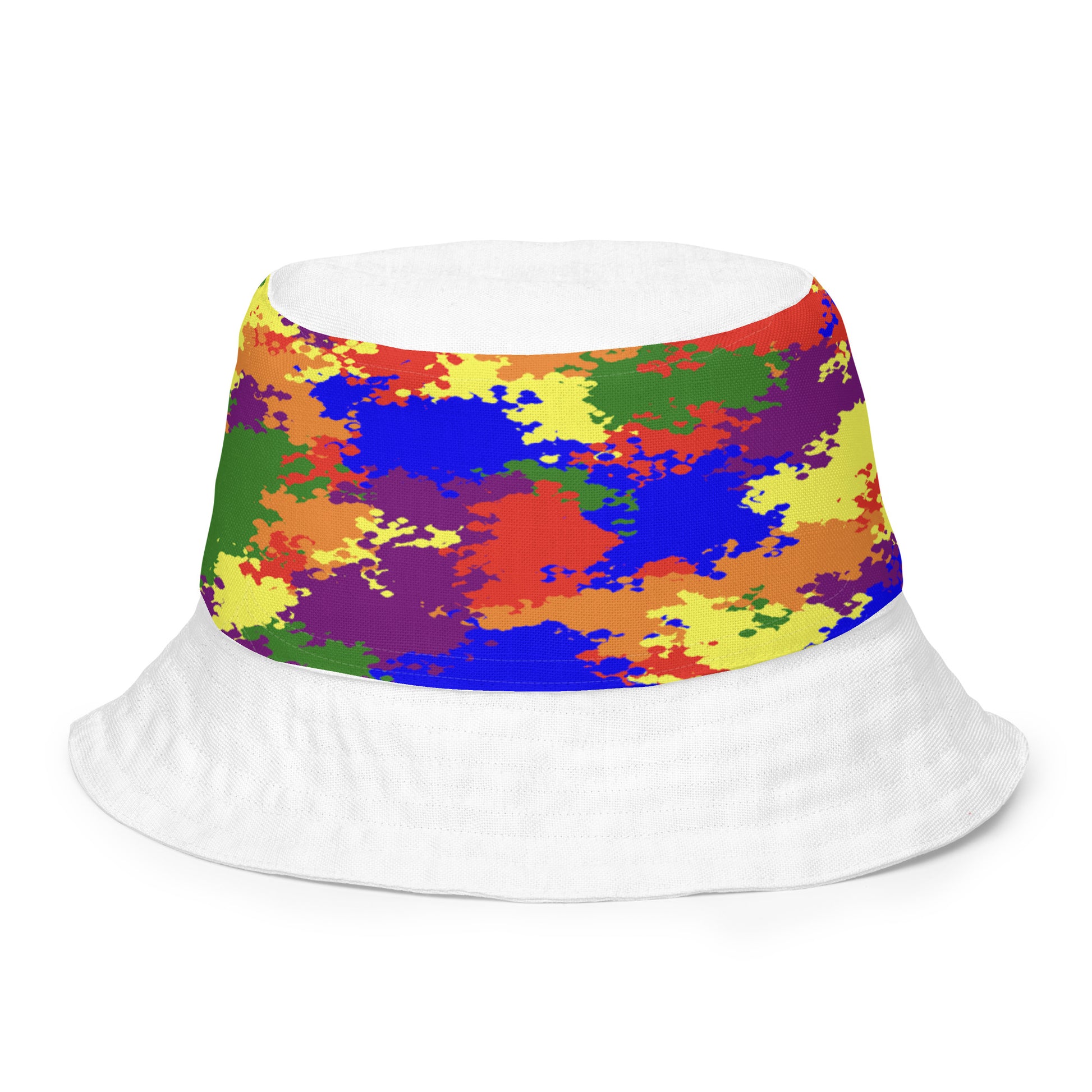 LGBTQ Pride Reversible Bucket Hat in Camouflage all-over-print-reversible-bucket-hat-white-front-inside-64c708a95b02f