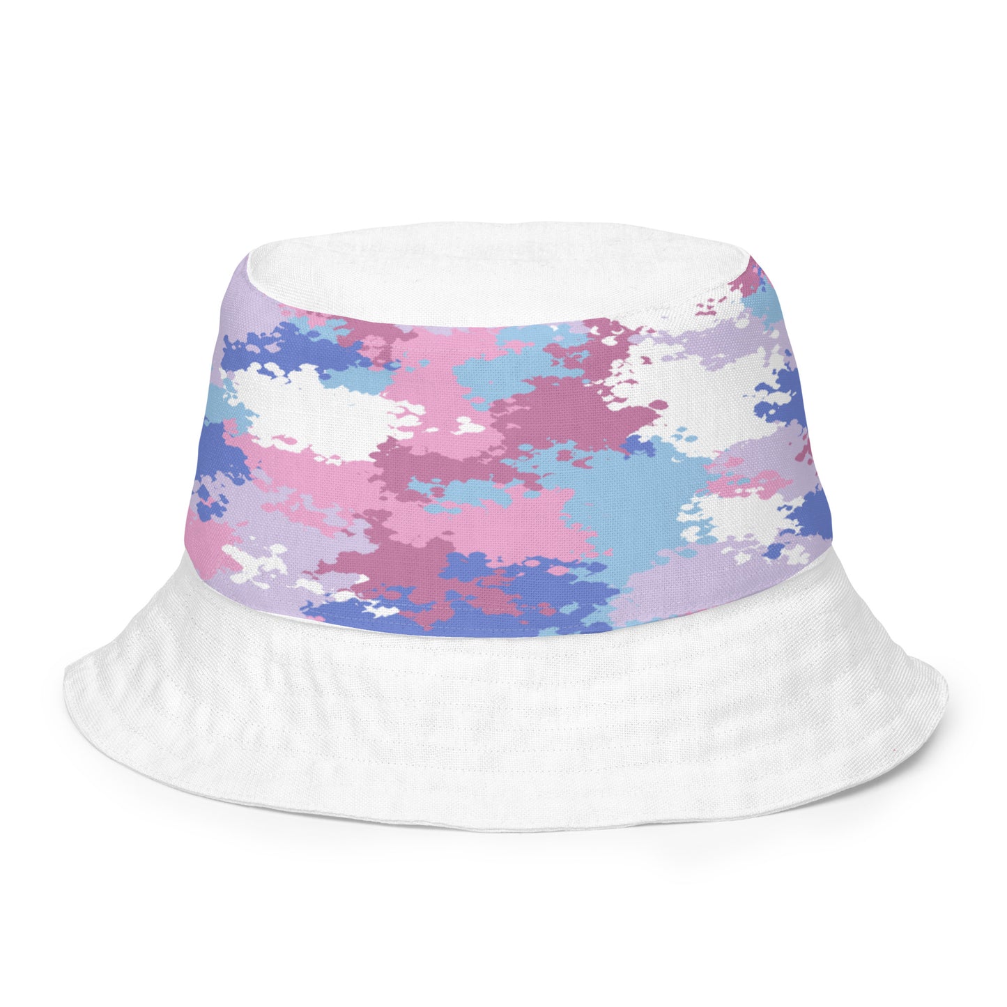 Bigender Pride Reversible Bucket Hat in Camo all-over-print-reversible-bucket-hat-white-front-inside-64c708fc50a6c