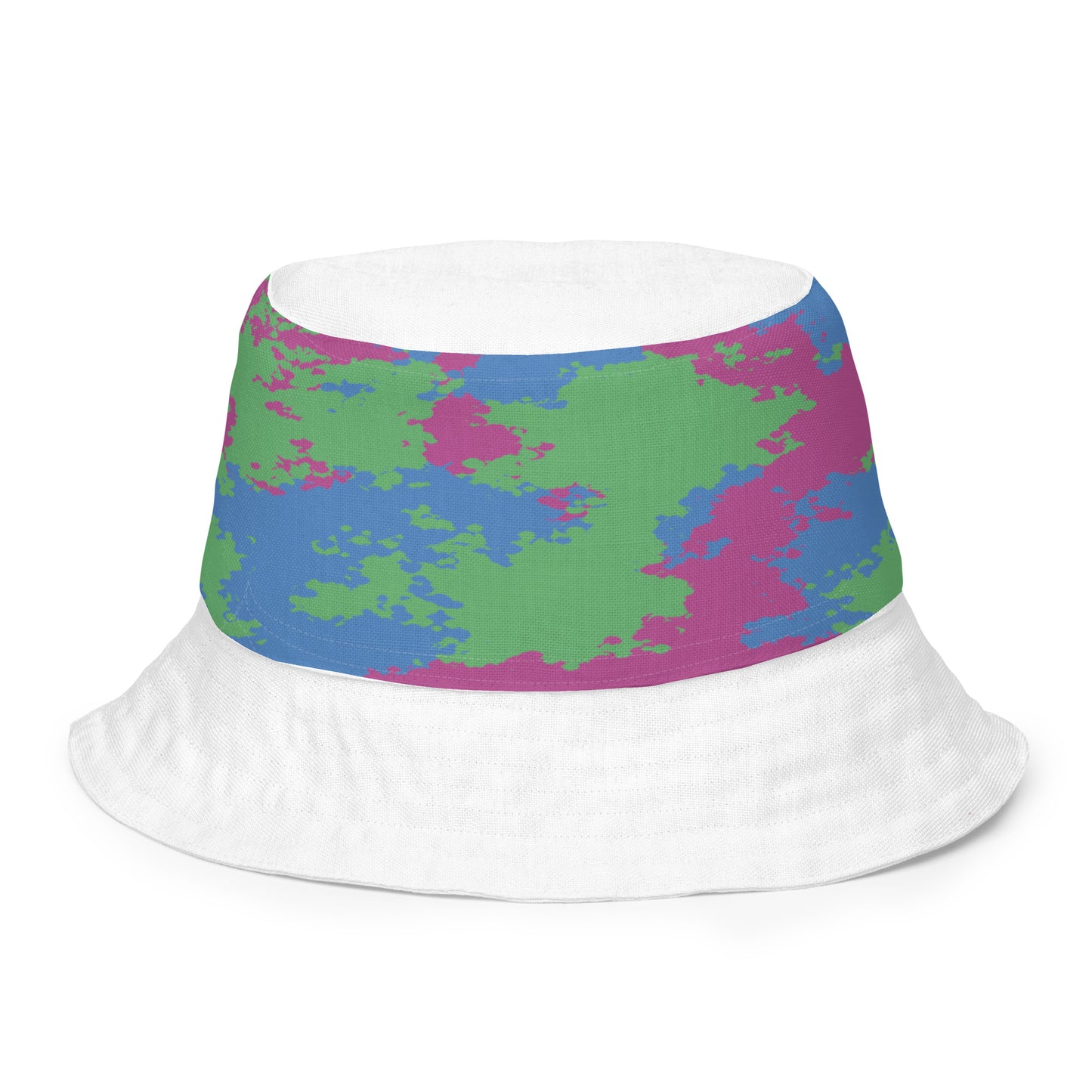 Polysexual Poly Pride Reversible Bucket Hat - Camouflage all-over-print-reversible-bucket-hat-white-front-inside-64c70e9cbcc57