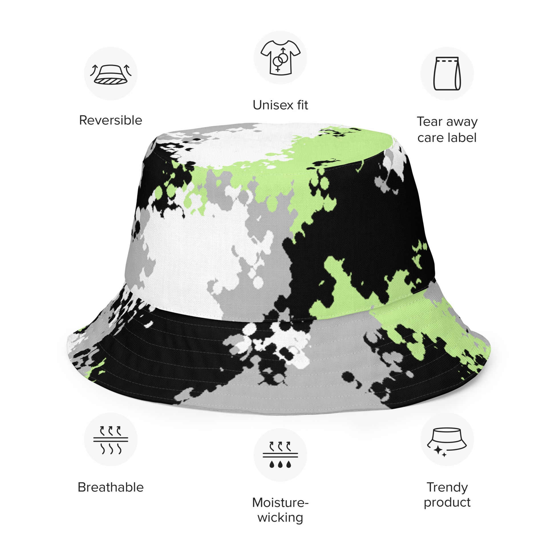 Agender Pride Reversible Bucket Hat in Ombre all-over-print-reversible-bucket-hat-white-front-outside-64c6ff8481609