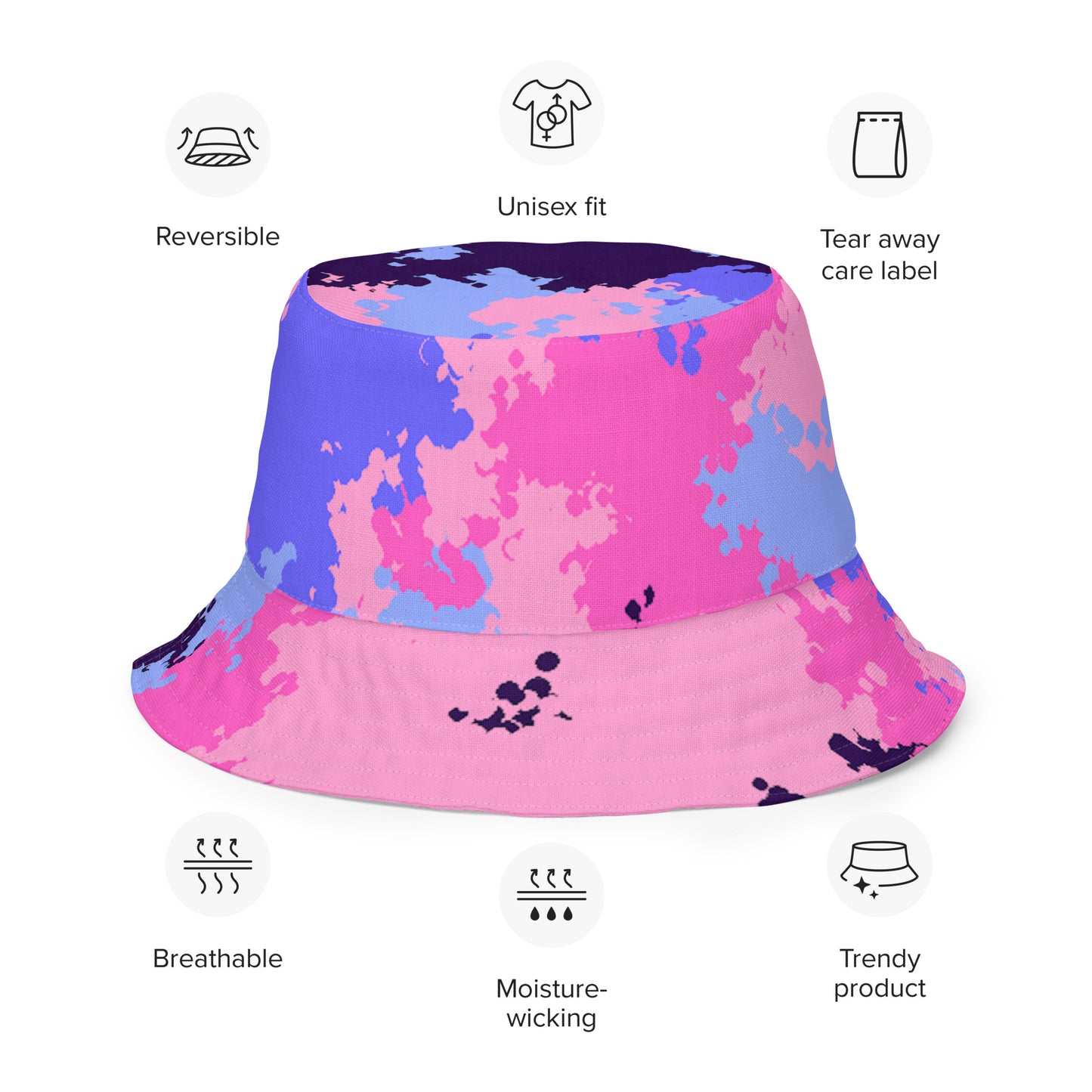 Omnisexual Pride Reversible Bucket Hat - Camouflage all-over-print-reversible-bucket-hat-white-front-outside-64c70b0088766