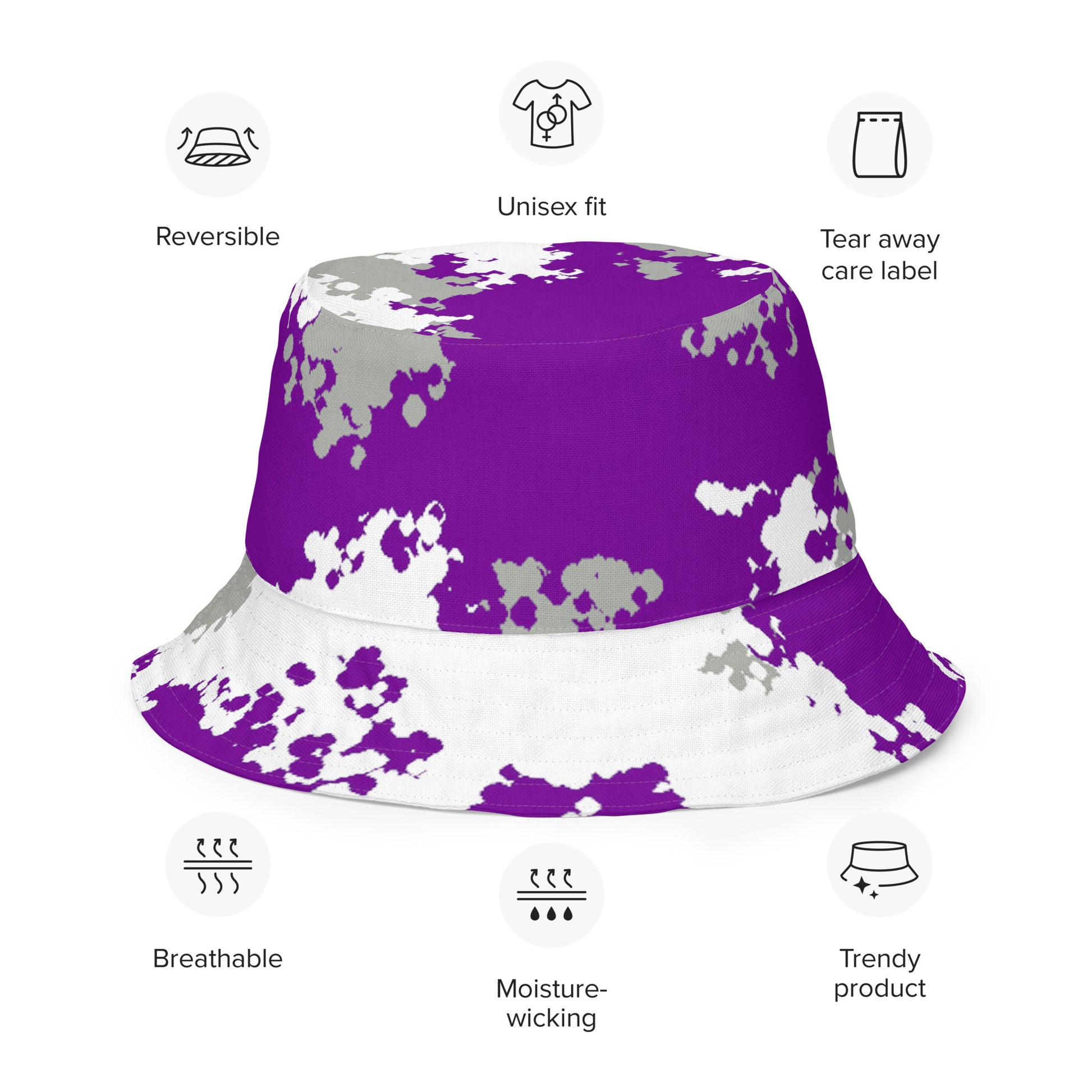 Greysexual Pride Reversible Bucket Hat - Camo all-over-print-reversible-bucket-hat-white-front-outside-64c70f9cdecb7