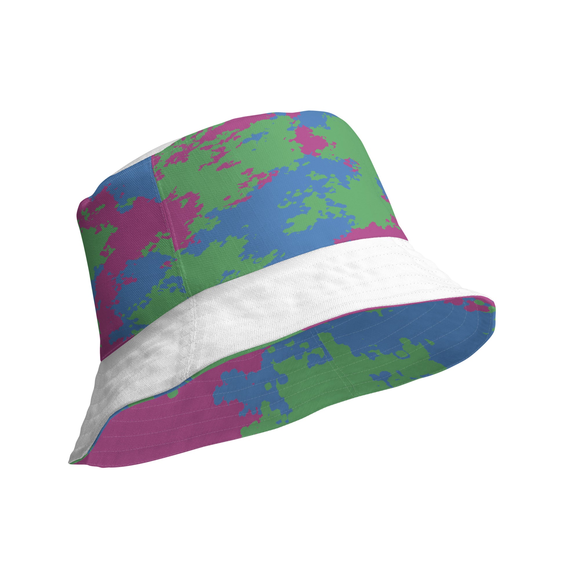 Polysexual Poly Pride Reversible Bucket Hat - Camouflage all-over-print-reversible-bucket-hat-white-product-details-inside-64c70e9cbcb45