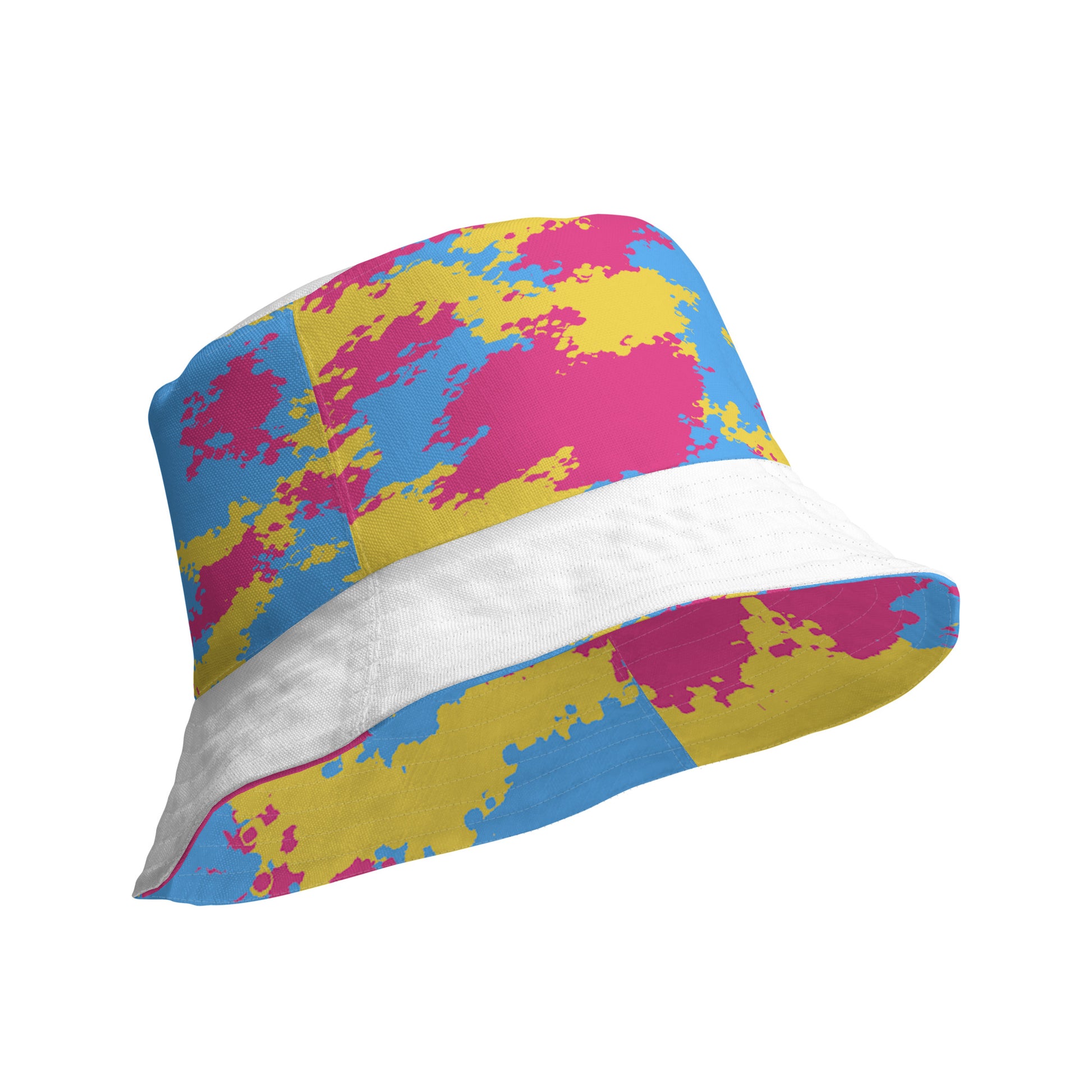 Pansexual Pan Pride Reversible Bucket Hat - Camouflage all-over-print-reversible-bucket-hat-white-product-details-inside-64c70ee8d228f