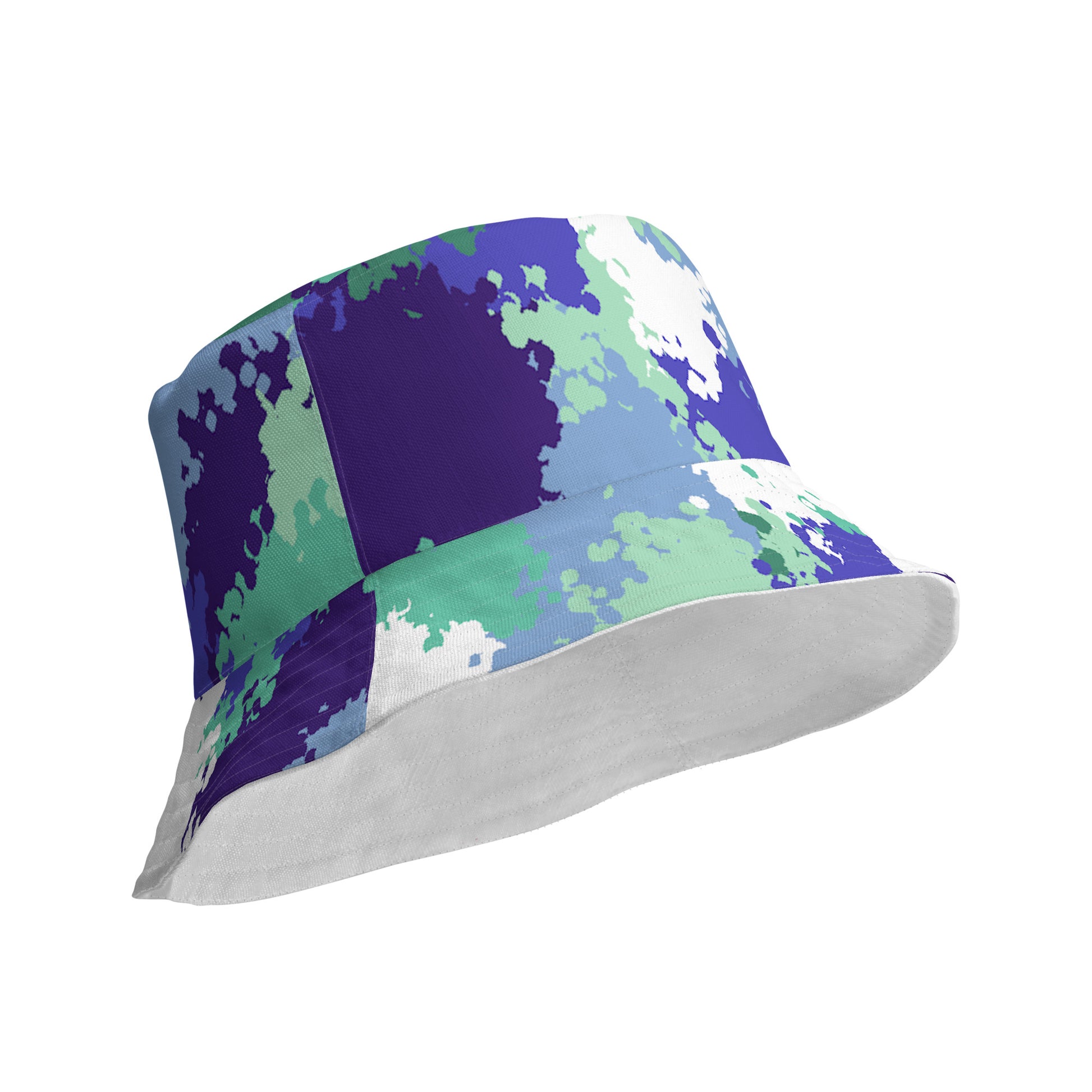 Gay MLM Vincian Pride Reversible Bucket Hat - Camo all-over-print-reversible-bucket-hat-white-product-details-outside-64c70977d9be0