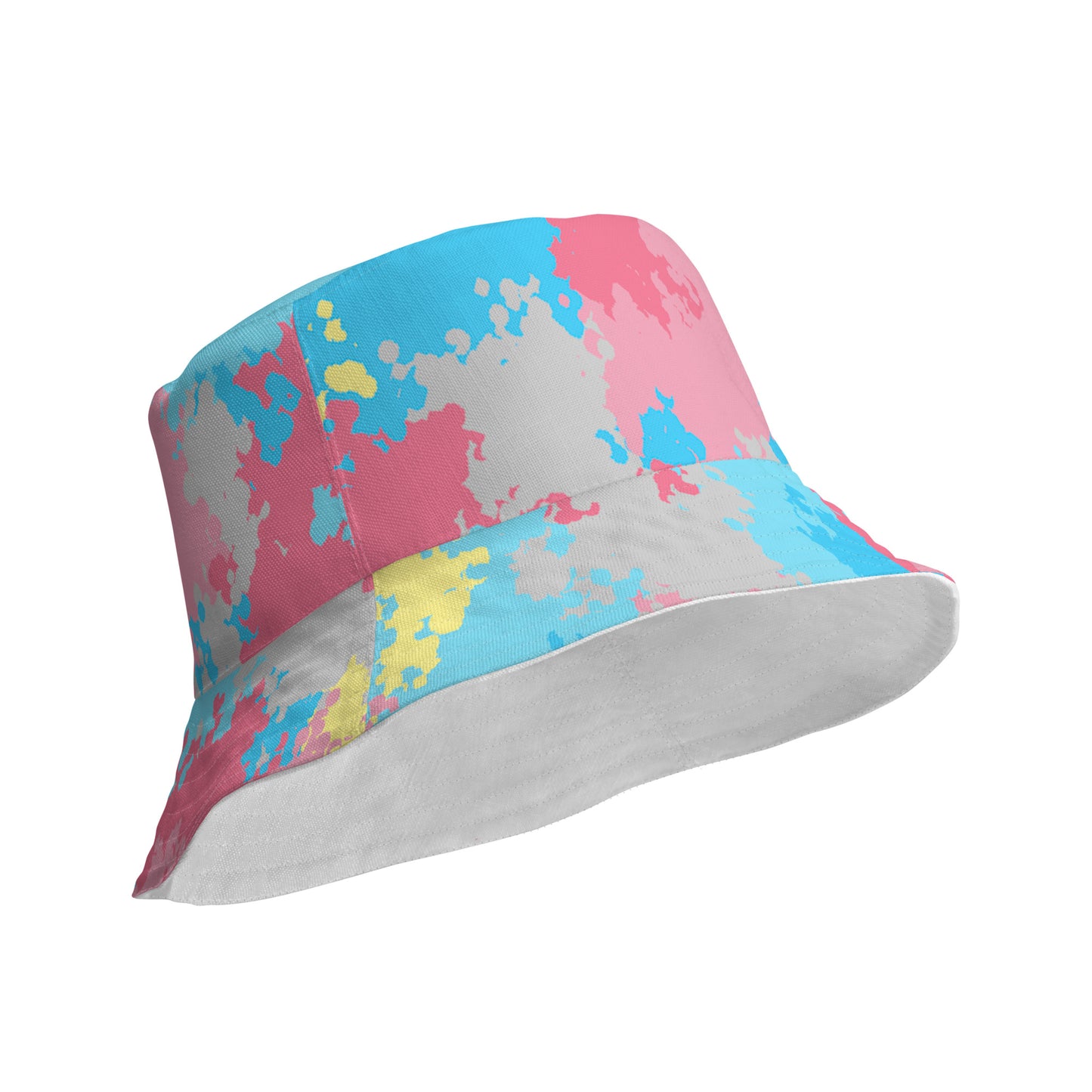 Genderflux Pride Reversible Bucket Hat - Camo all-over-print-reversible-bucket-hat-white-product-details-outside-64c70a633ec7f