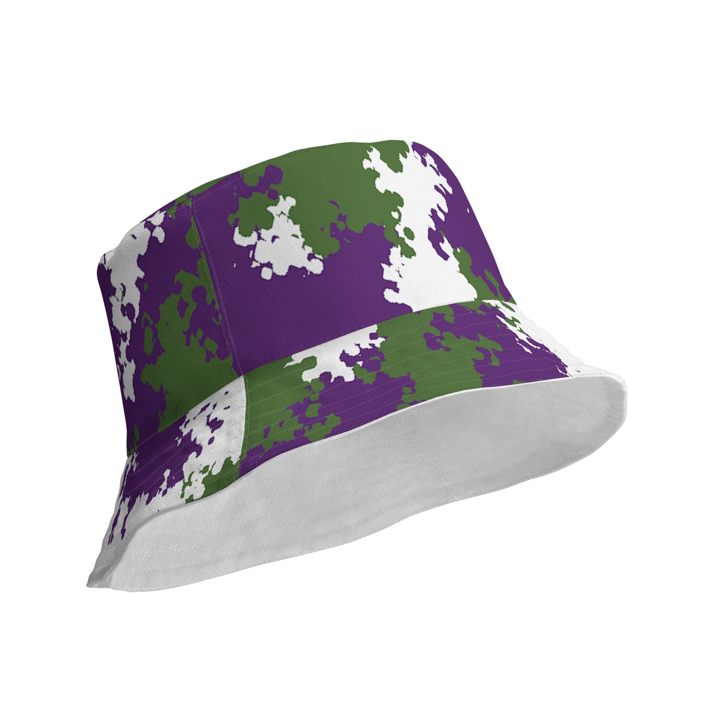 Genderqueer Pride Reversible Bucket Hat - Camo all-over-print-reversible-bucket-hat-white-product-details-outside-64c70e3326585