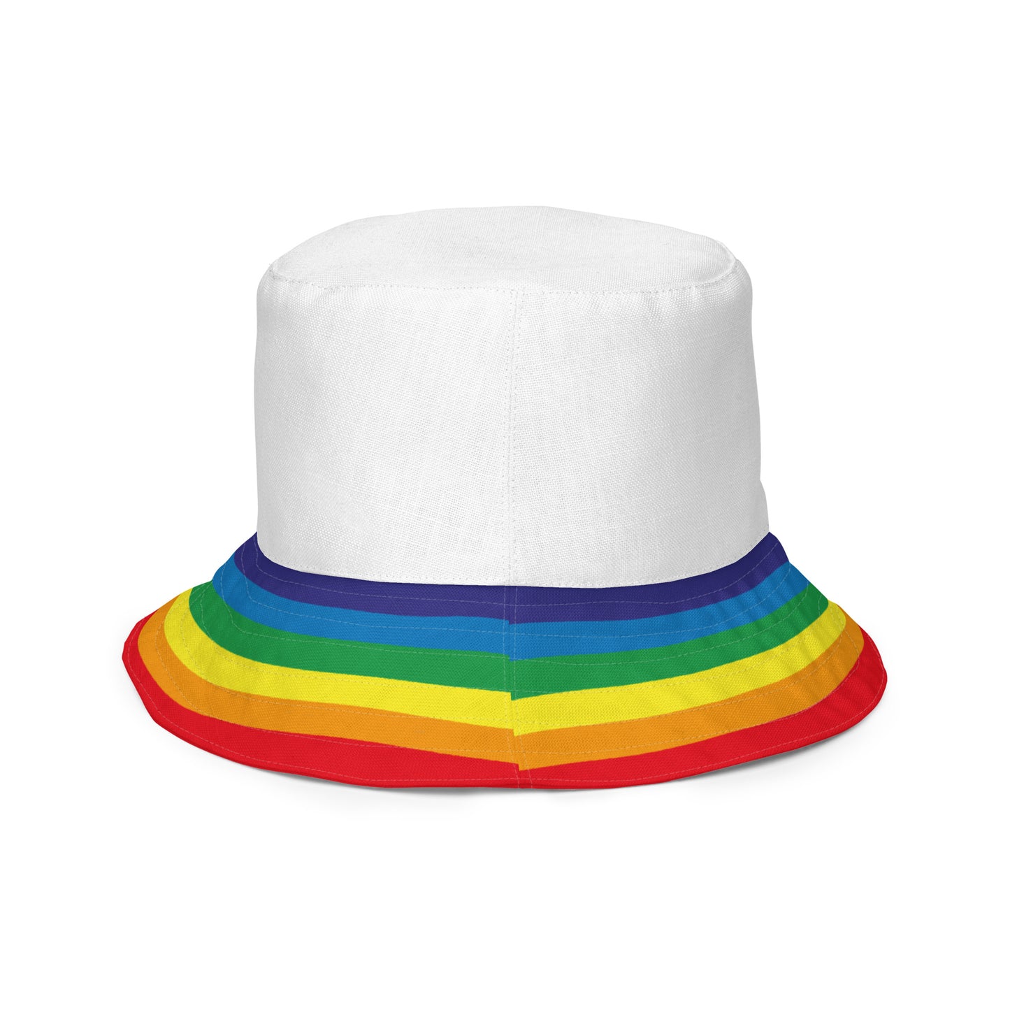 LGBTQ Pride Reversible Bucket Hat - Black White all-over-print-reversible-bucket-hat-white-right-outside-648f554a79eb8