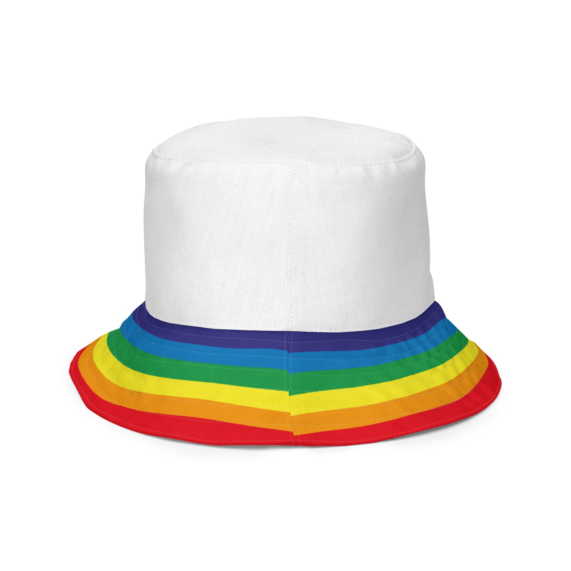 LGBTQ Pride Reversible Bucket Hat - Black White all-over-print-reversible-bucket-hat-white-right-outside-648f554a79eb8