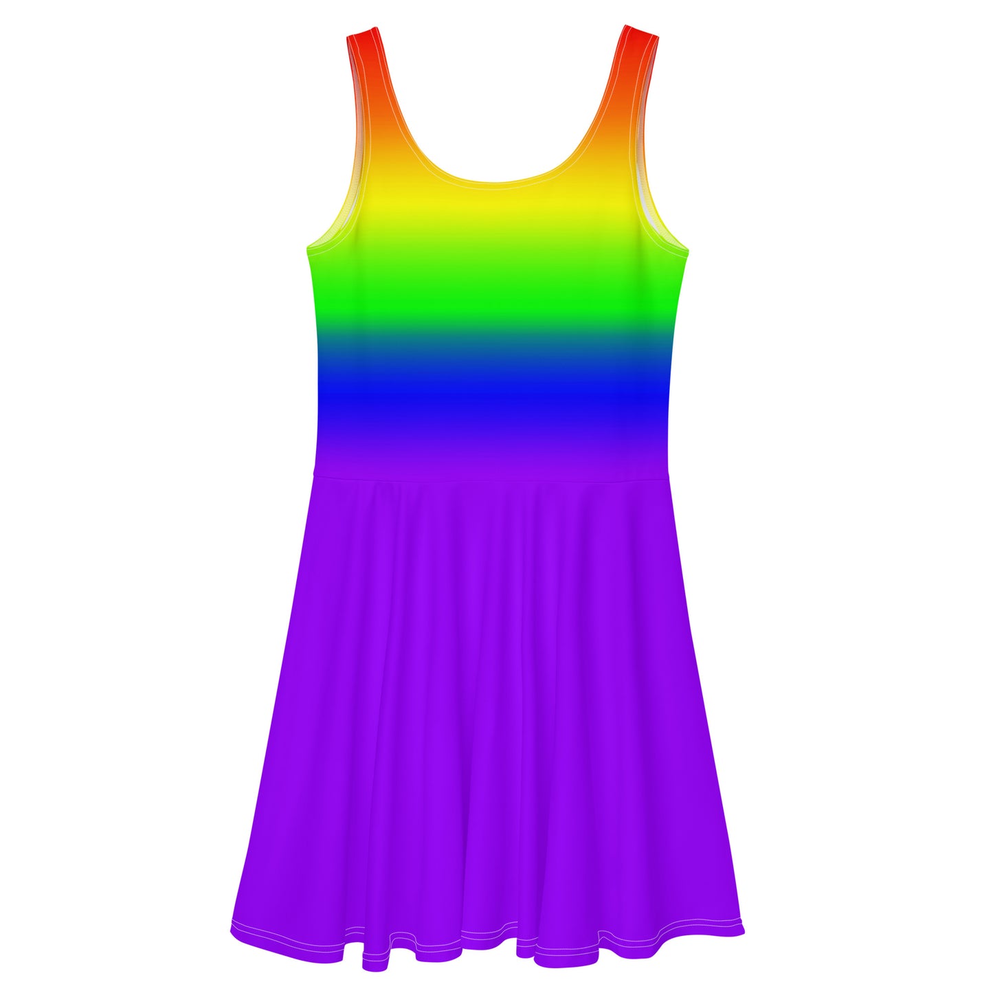 LGBTQ Pride Skater Dress all-over-print-skater-dress-white-back-66b169dca5ec7