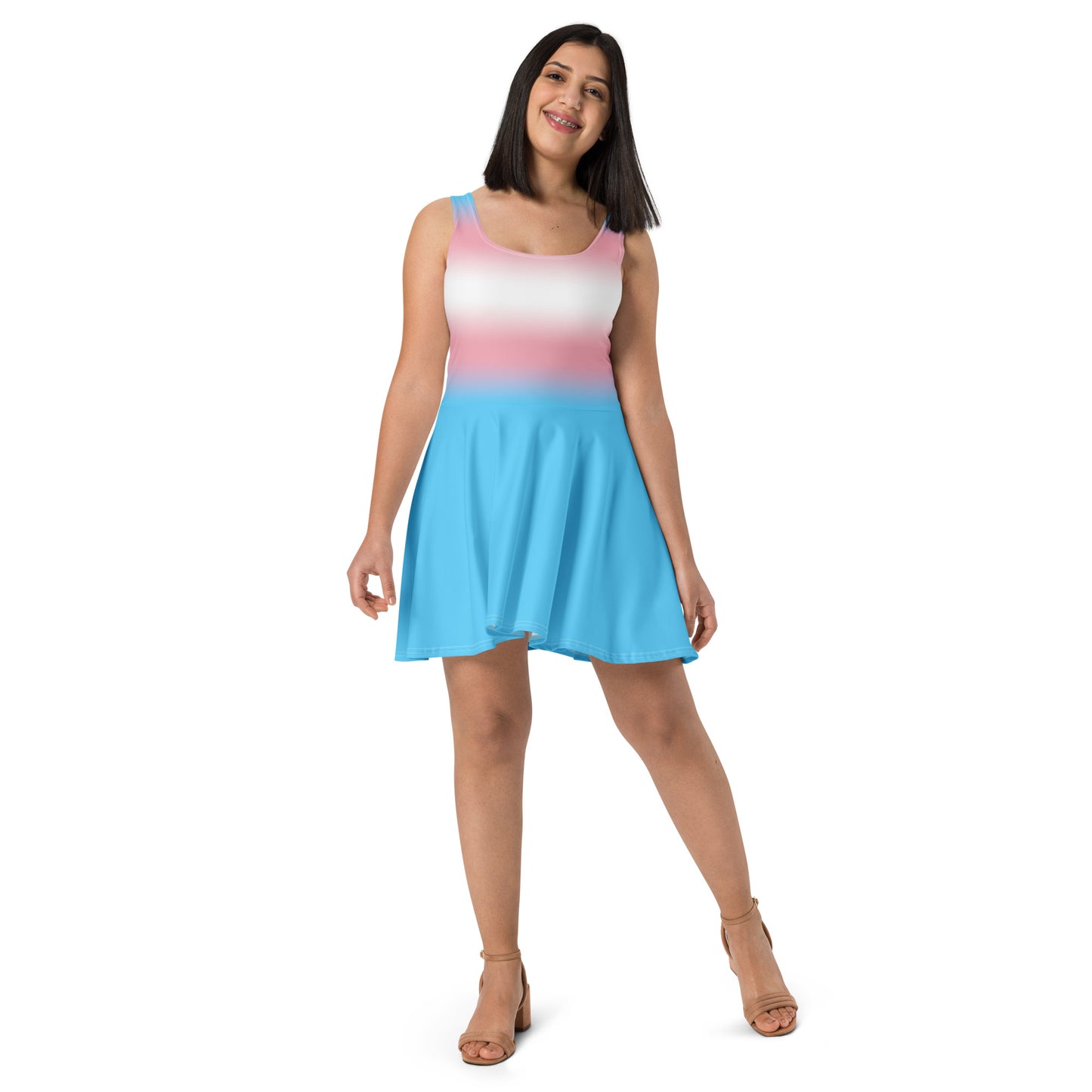 Transgender Trans Skater Dress all-over-print-skater-dress-white-front-66b14ff76c794