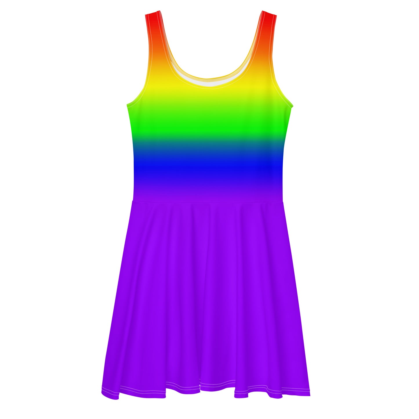 LGBTQ Pride Skater Dress Pride all-over-print-skater-dress-white-front-66b169dca3fc0