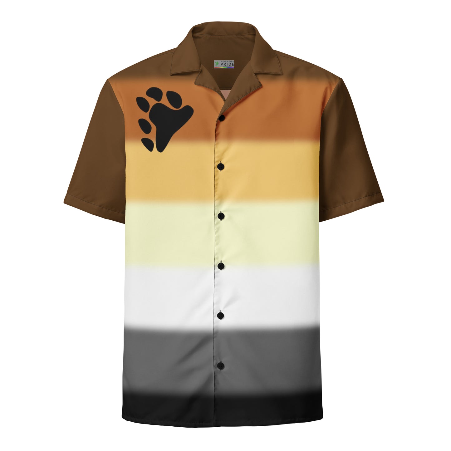 Gay Bear Button-Down Shirt Multi Gay all-over-print-unisex-button-shirt-white-front-65a81423c8ae0