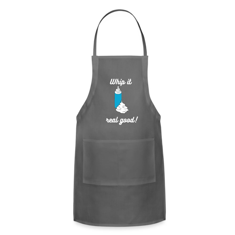 Whip It Real Good Apron Charcoal apron-whip-it-real-good-charcoal