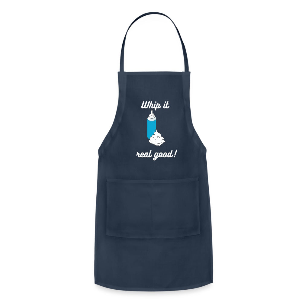 Whip It Real Good Apron Navy apron-whip-it-real-good-navy