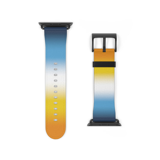 Aroace Pride Apple Watch Band Strap In Ombre 38 - 41 mm Black Matte 