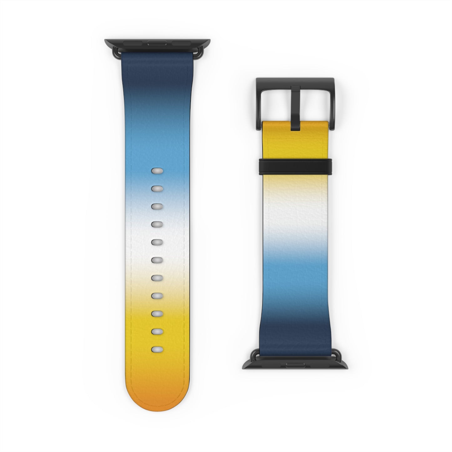 Aroace Pride Apple Watch Band Strap In Ombre 42 - 45 mm Black Matte 