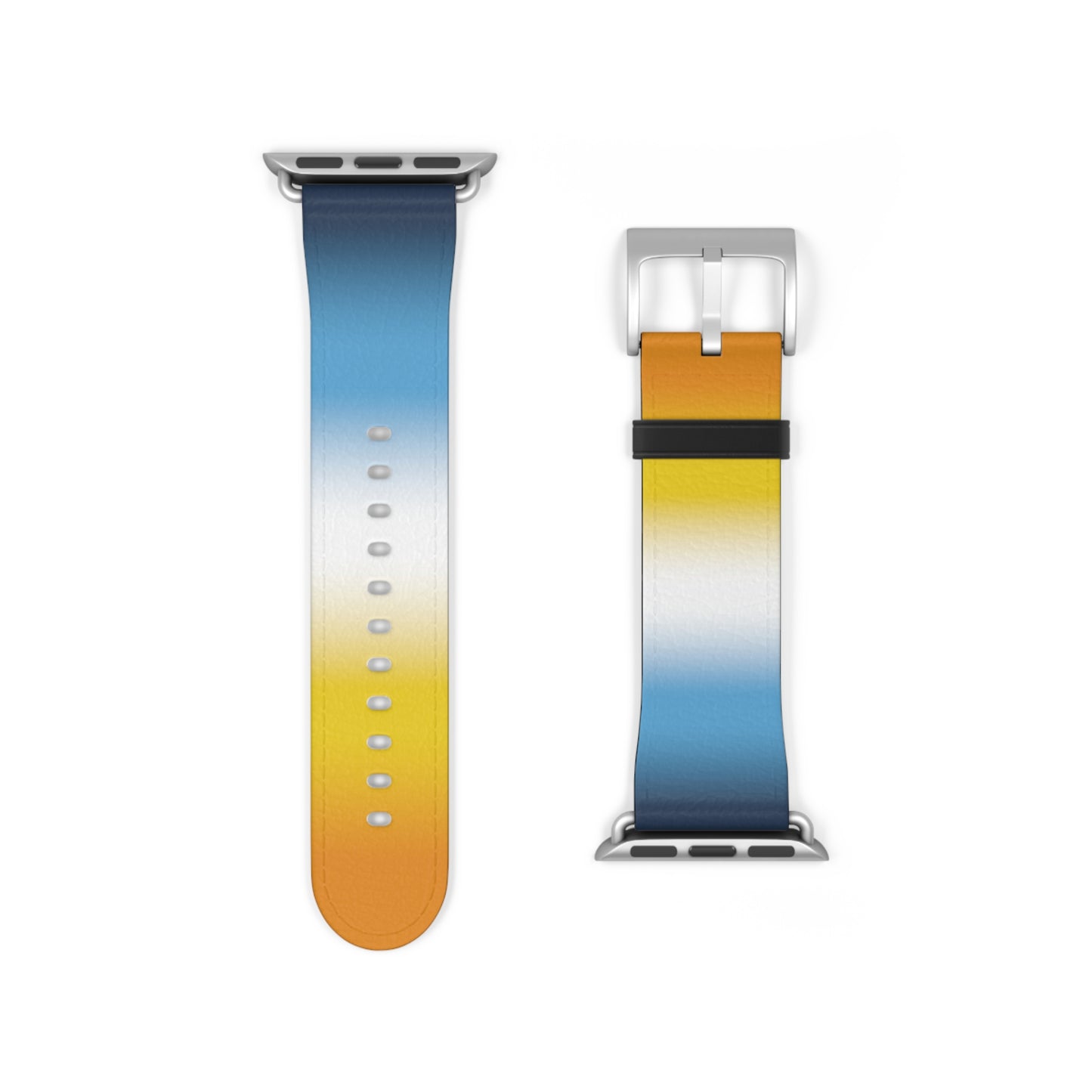 Aroace Pride Apple Watch Band Strap In Ombre 38 - 41 mm Silver Matte 