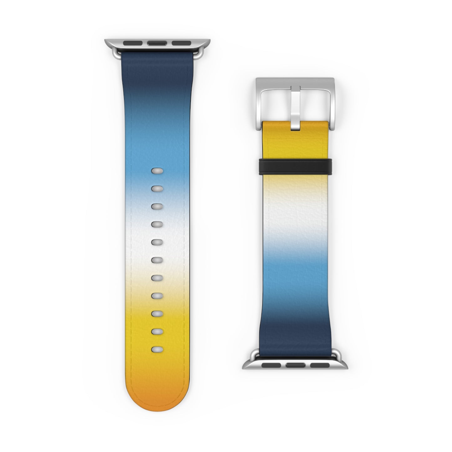 Aroace Pride Apple Watch Band Strap In Ombre 42 - 45 mm Silver Matte