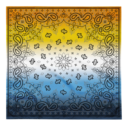 Aroace Pride Paisley Bandana Hanky Code L Aroace aroace-pride-bandana-front