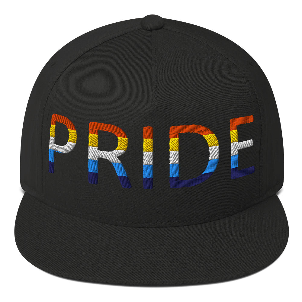 Aroace Pride Embroidered Snapback Baseball Cap Black Aroace aroace-pride-embroidered-snapback-baseball-cap-black-front