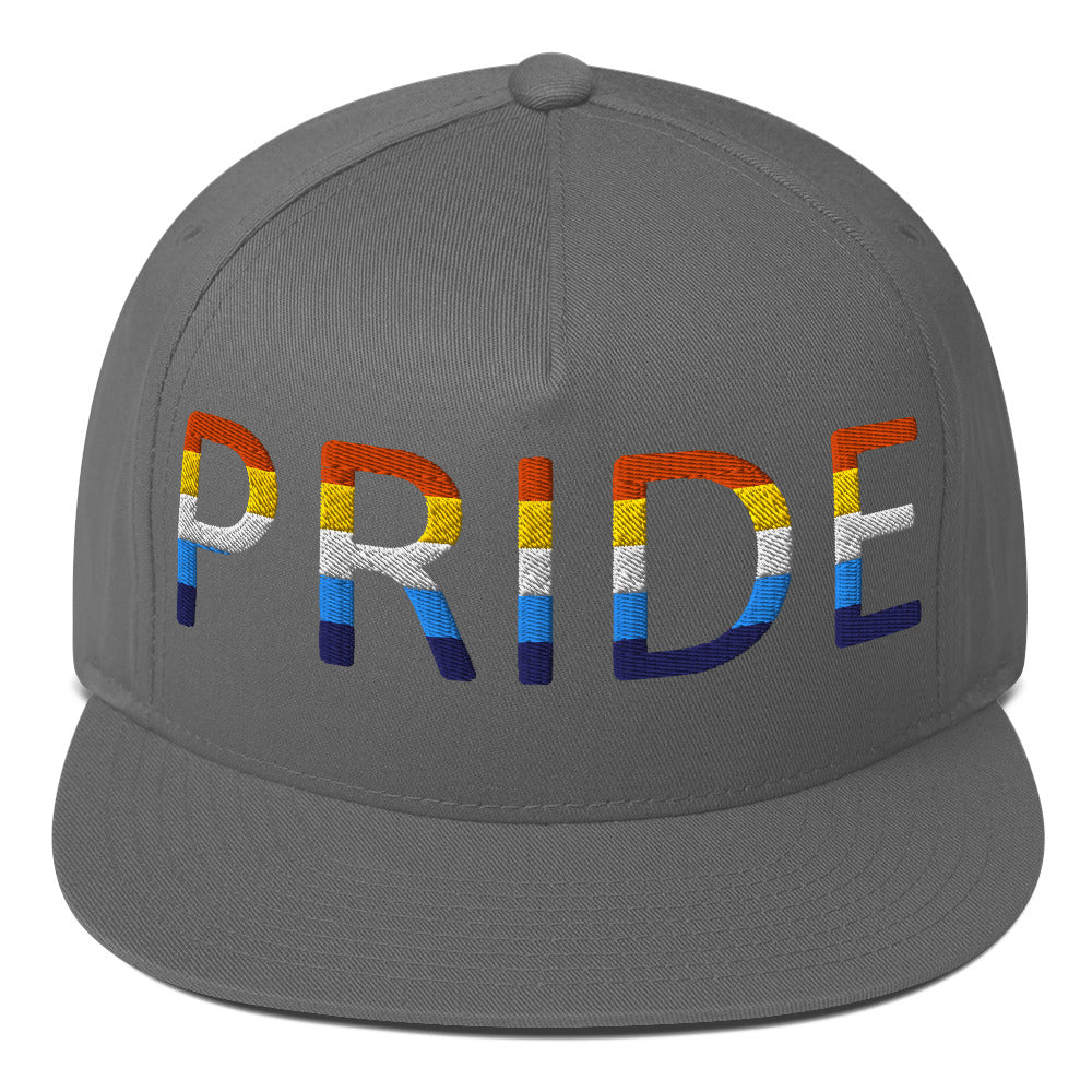 Aroace Pride Embroidered Snapback Baseball Cap Grey Aroace aroace-pride-embroidered-snapback-baseball-cap-grey-front