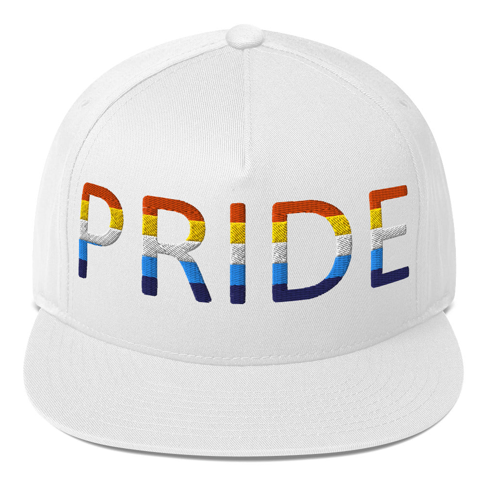 Aroace Pride Embroidered Snapback Baseball Cap White Aroace aroace-pride-embroidered-snapback-baseball-cap-white-front