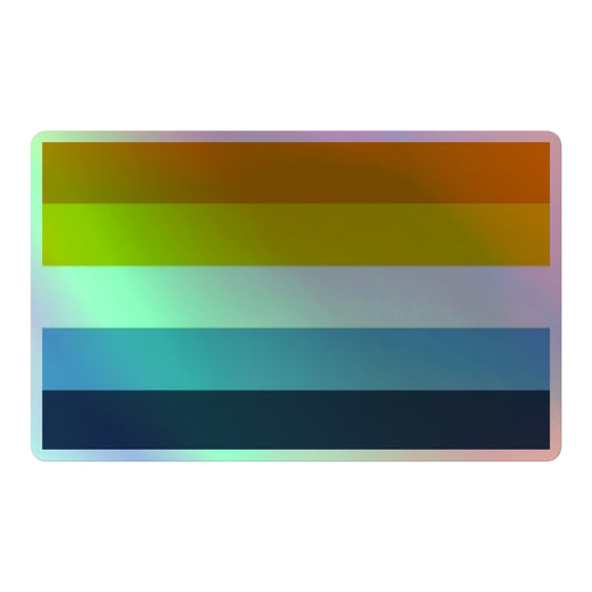 Aroace Pride Flag Holographic Sticker 5.5″ Aroace aroace-pride-flag-holographic-sticker-5in-front