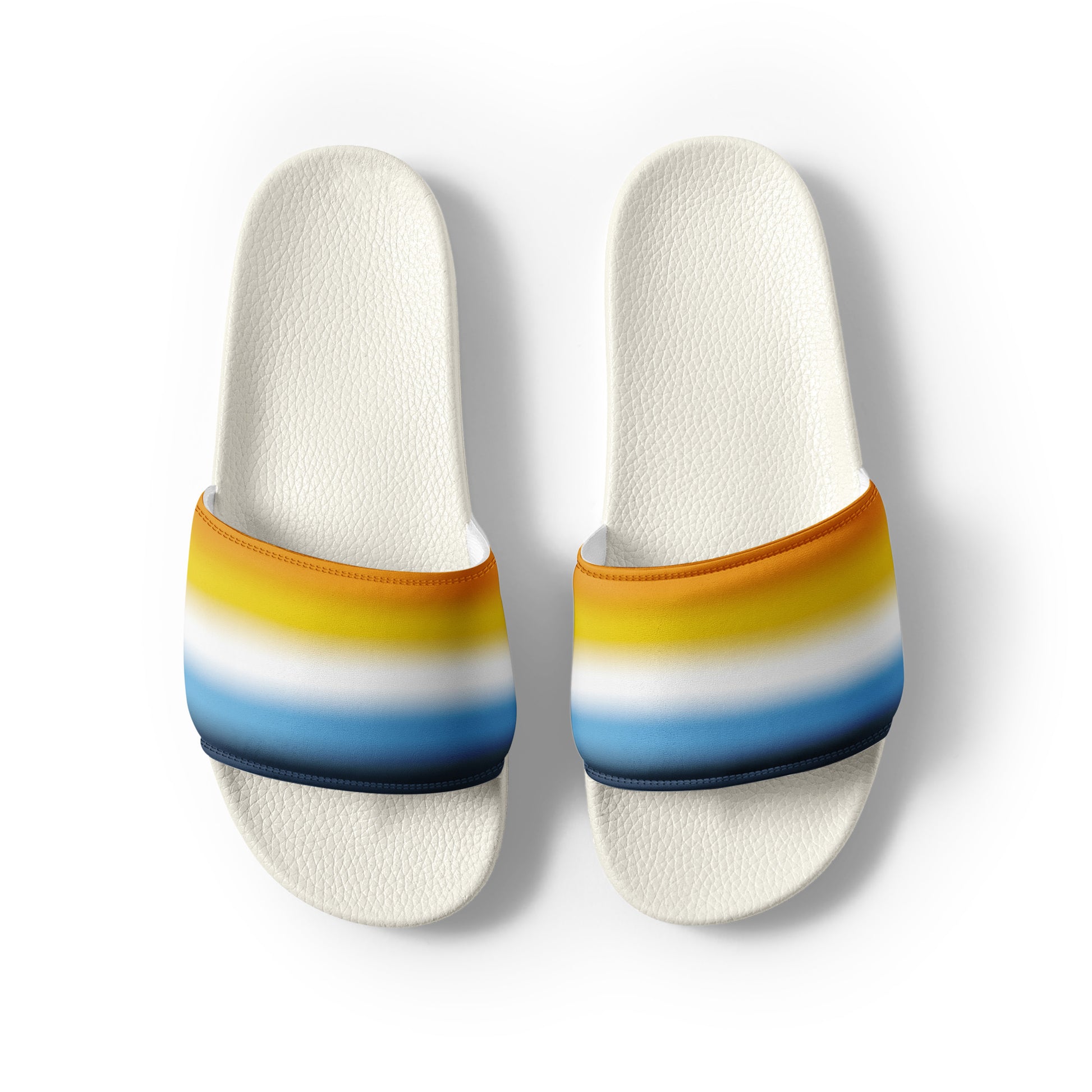 Aroace Pride Mens Slides Sandals mens-slides-white-front-2-660b5917efacc Slides