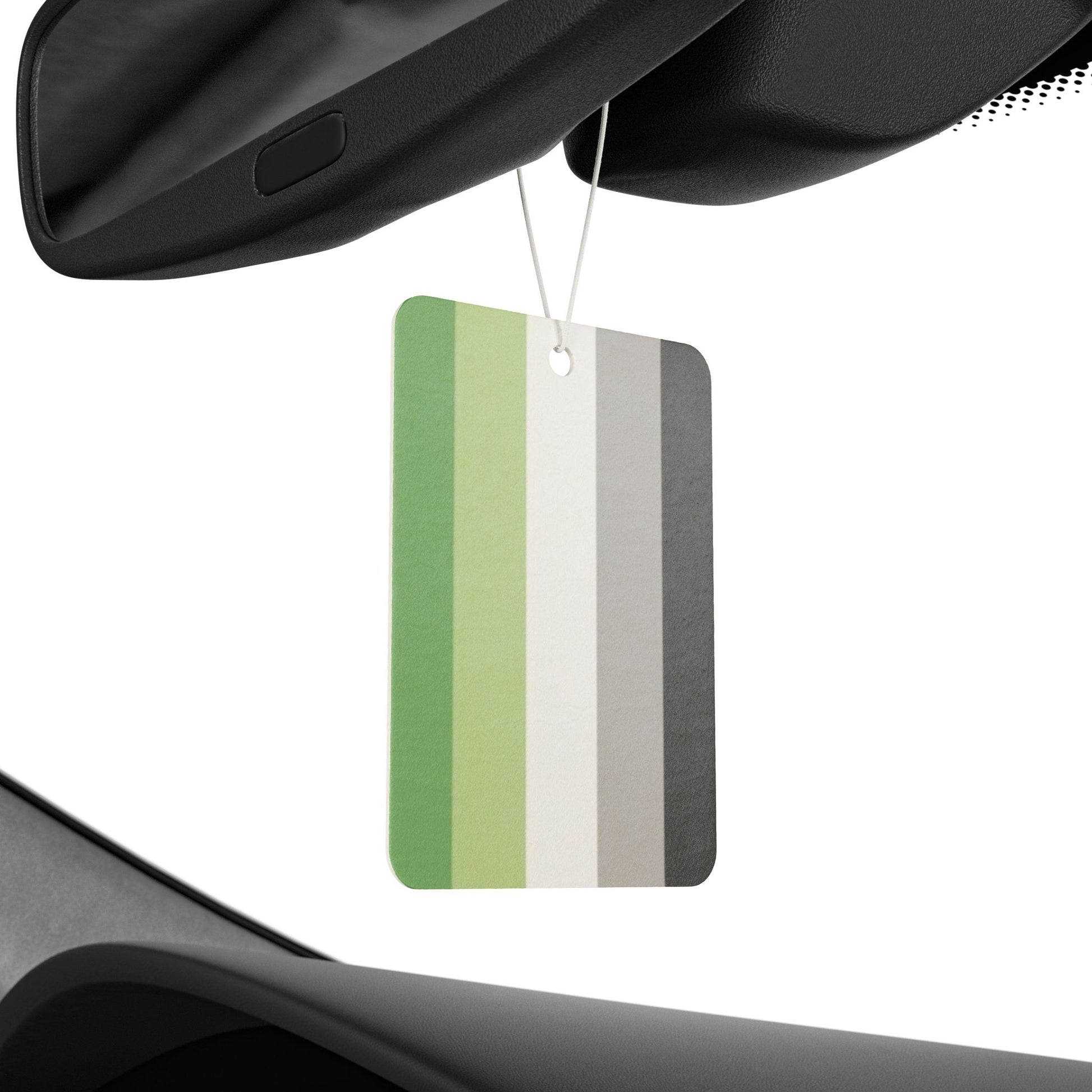 Aromantic Pride Flag Car Air Freshener aromantic-pride-flag-car-air-freshener-rearview-mirror