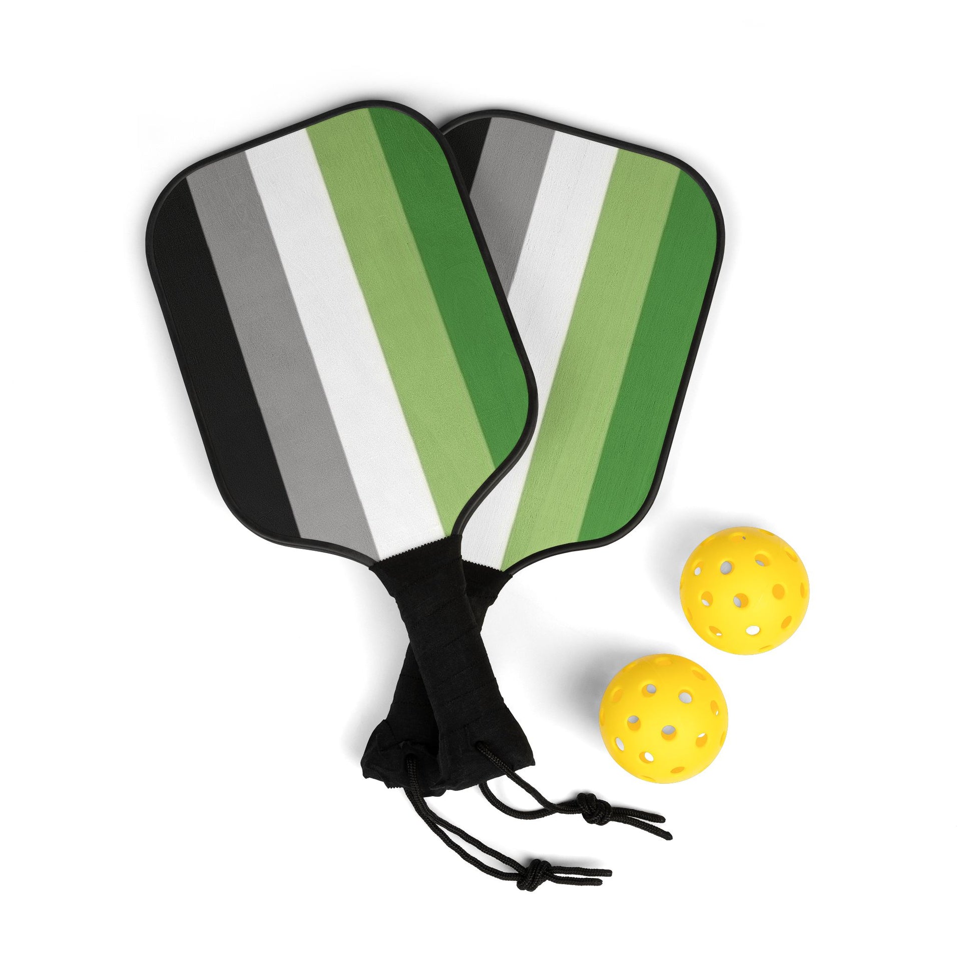 Aromantic Pride Pickleball Paddle Set with Balls aromantic-pride-pickleball-paddle-set-with-balls-front