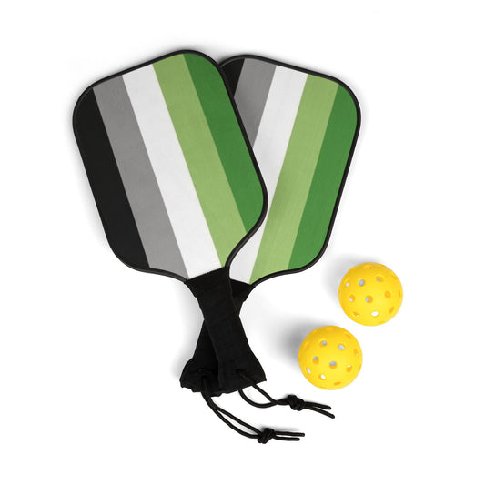 Aromantic Pride Pickleball Paddle Set with Balls aromantic-pride-pickleball-paddle-set-with-balls-front