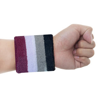 Asexual Ace Pride Wrist Sweat Band Asexual asexual-Ace-pride-sweat-Wristband