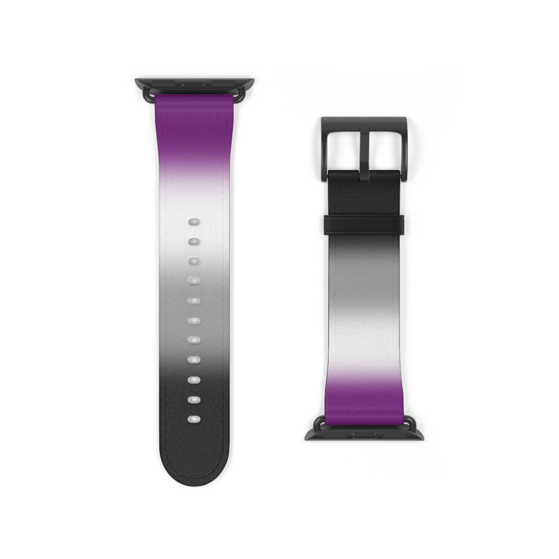 Asexual Ace Pride Apple Watch Band Strap In Ombre 38 - 41 mm Black Matte