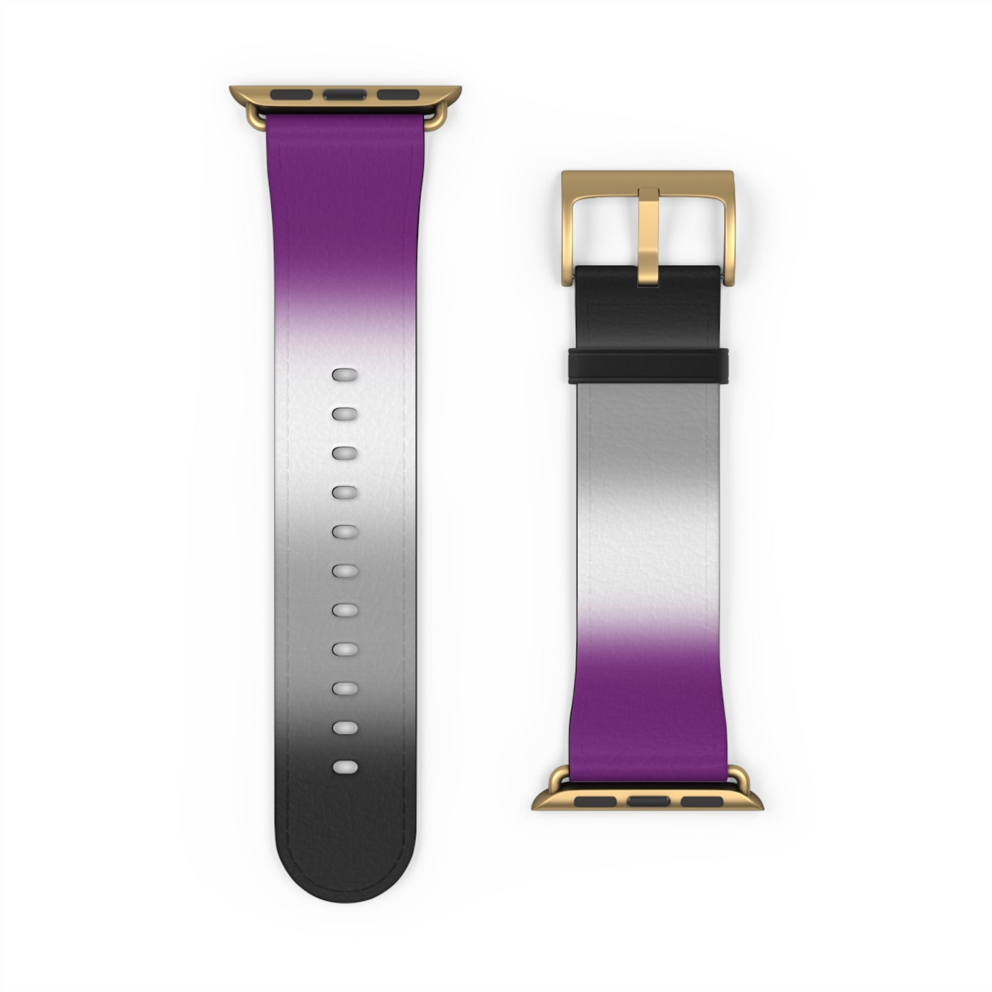 Asexual Ace Pride Apple Watch Band Strap In Ombre 42 - 45 mm Gold Matte