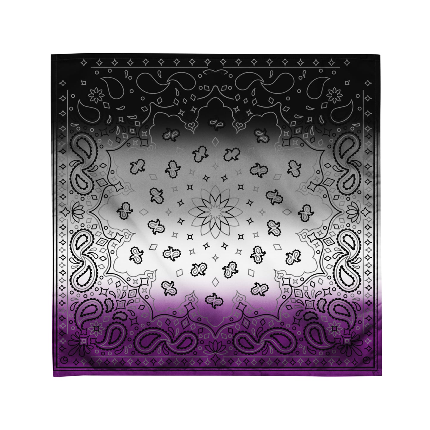 Asexual Ace Pride Paisley Bandana Hanky Code M Asexual asexual-ace-pride-bandana-medium