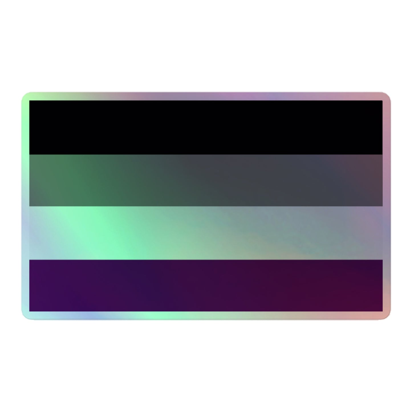 Asexual Ace Pride Flag Holographic Sticker 5.5″ Asexual asexual-ace-pride-flag-holographic-sticker-5.5in-front