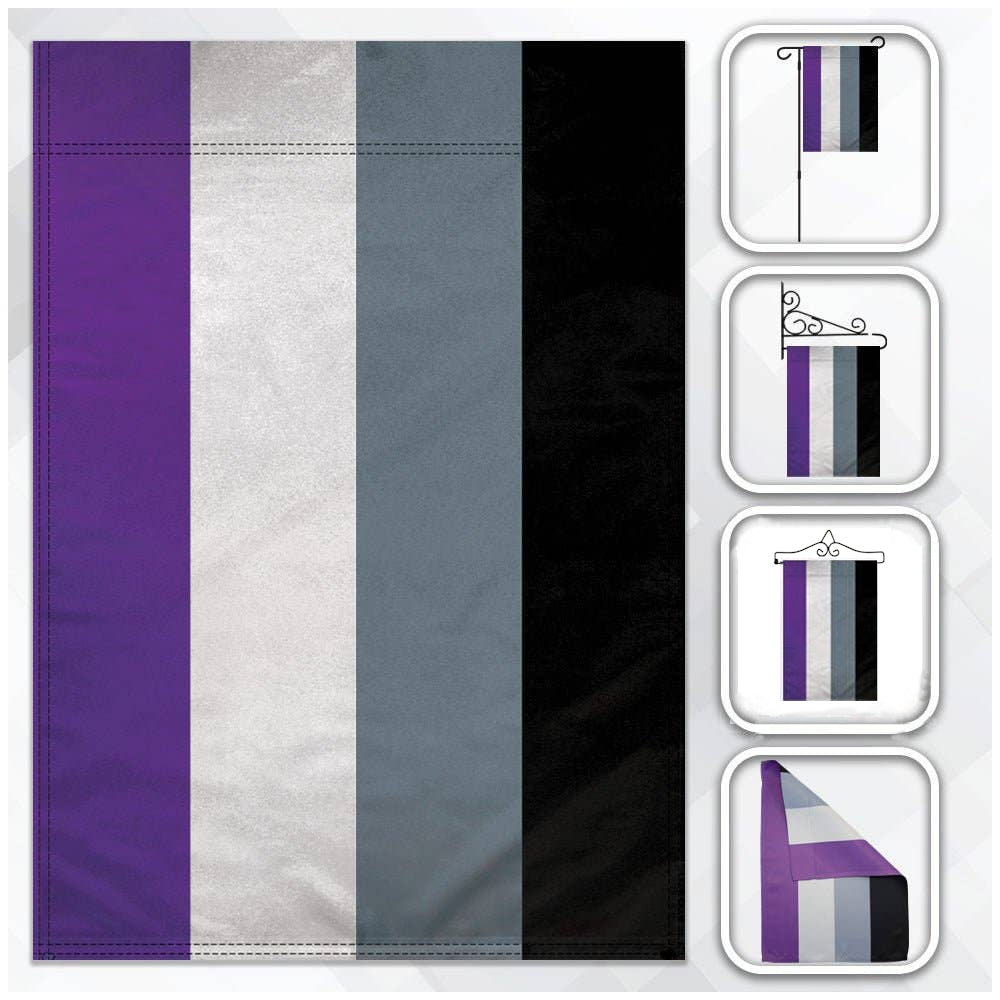 Asexual Ace Pride Garden Flag 12x18in asexual-ace-pride-garden-flag-12x18in-options Garden Flag