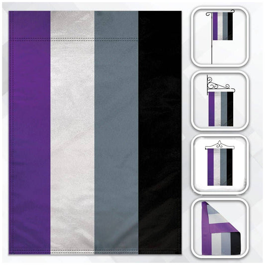 Asexual Ace Pride Garden Flag 12x18in asexual-ace-pride-garden-flag-12x18in-options Garden Flag