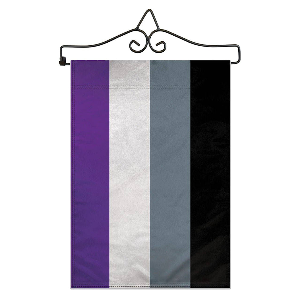 Asexual Ace Pride Garden Flag 12x18in Asexual Flag with Wall Hanger asexual-ace-pride-garden-flag-12x18in-wall-mount Garden Flag