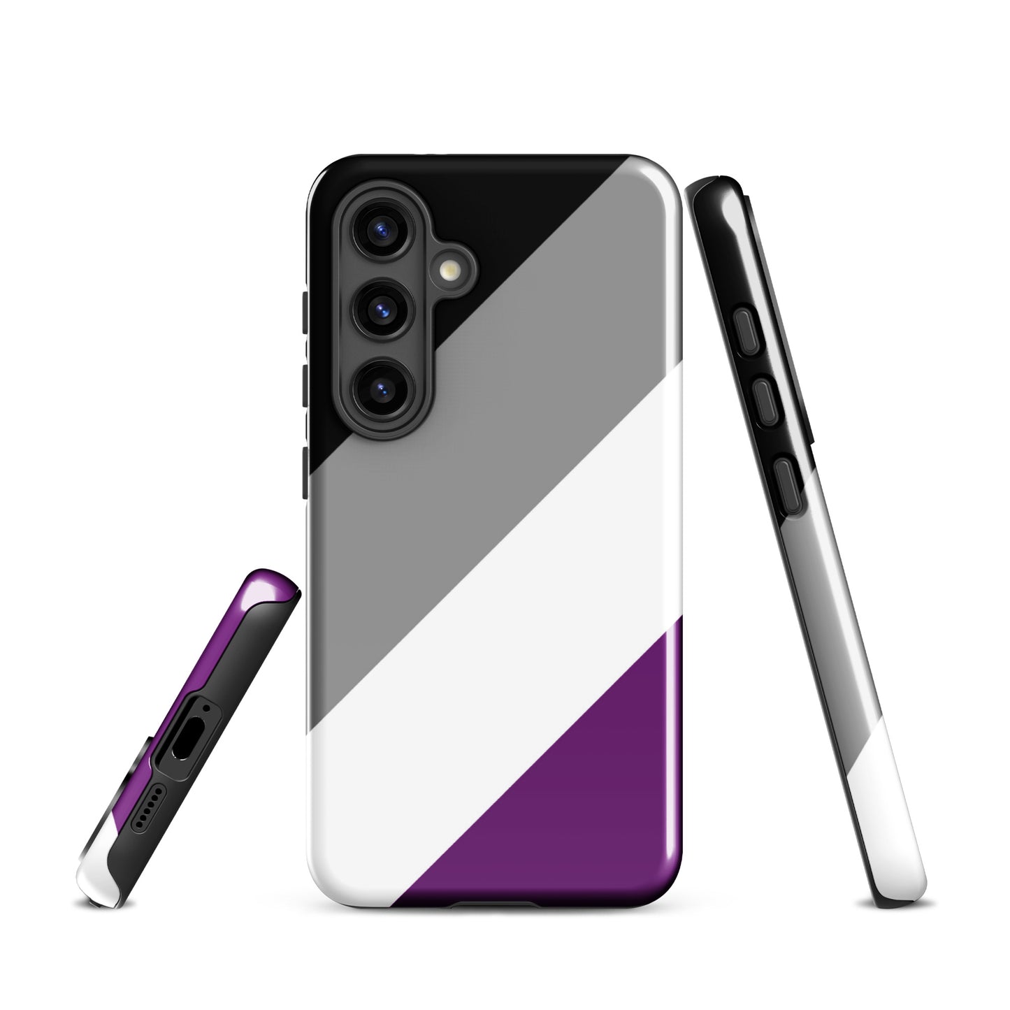 Asexual Ace Pride Tough Cell Phone Case for Samsung Galaxy Samsung Galaxy S24 Asexual asexual-ace-pride-tough-cell-phone-case-for-samsung-galaxy-s24-front
